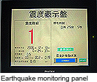 Earthquake monitoring panel